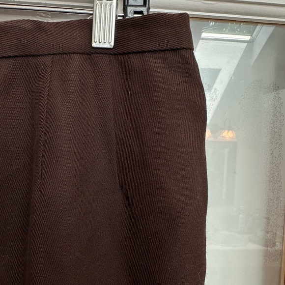 Vintage Gianni 100% Wool Rich Chocolate Brown Midi Skirt Women’s Size 14 - Picture 2 of 10